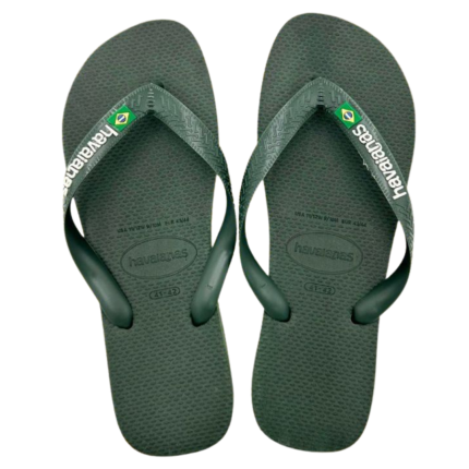 Havaianas Top Brazil Logo Olive | Men's Flip Flops